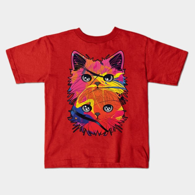 Artsy Cat Kids T-Shirt by Catsy Dad